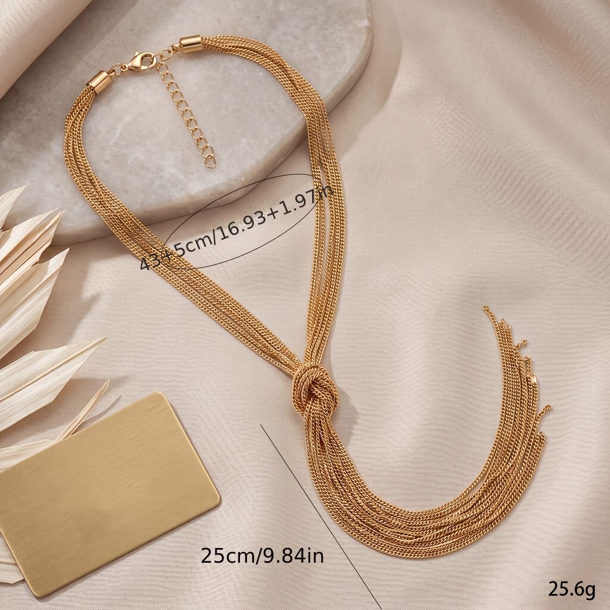 Women's Y-Shaped Metallic Multi-Layer Snake Chain Necklace